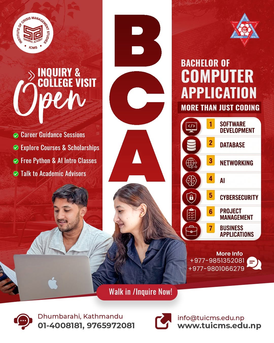 FREE BCA Entrance Preparation Classes 2026